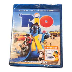 NIB SEALED BLU-RAY +DVD + Digital HD Rio and Rio 2